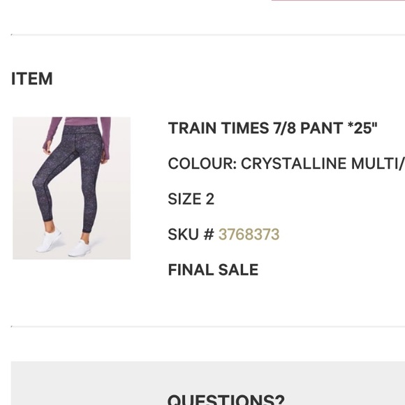 Lululemon train times leggings - Picture 3 of 3